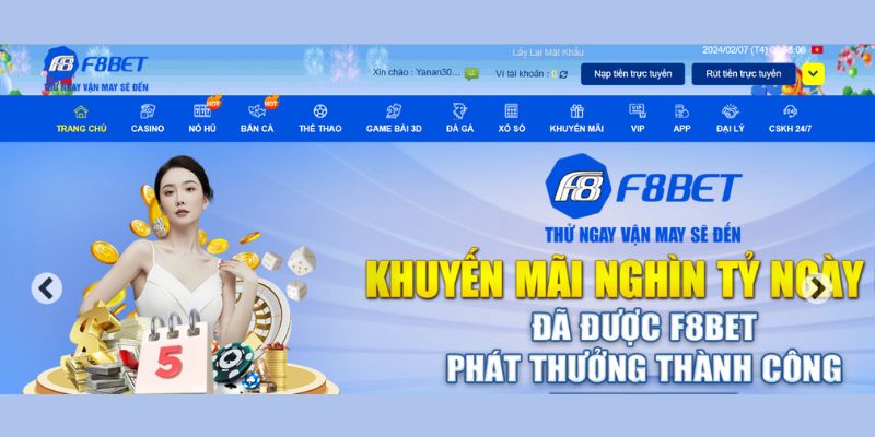 Nguyên nhân không rút tiền F8bet thành công